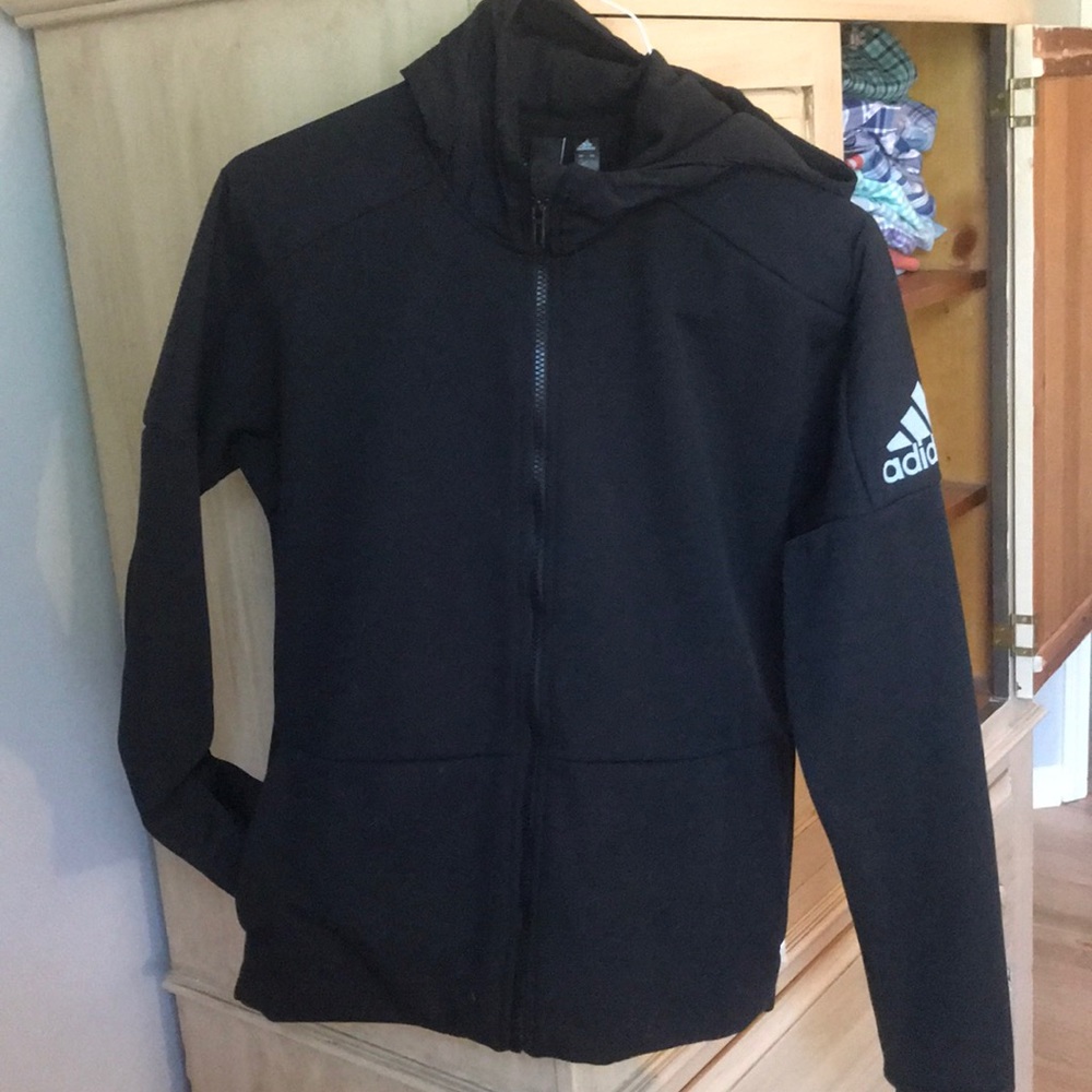 Adidas zip up coat size L